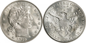 1915-D Barber Half Dollar. MS-64 (PCGS). CAC.
PCGS# 6533. NGC ID: 24NS.
From the RK Long Beach Collection.

Estimate: $1000