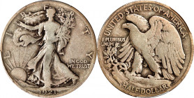 1921-S Walking Liberty Half Dollar. VG-10 (PCGS).
PCGS# 6585. NGC ID: 24R8.
From the Abigail Collection, Part III.

Estimate: $125