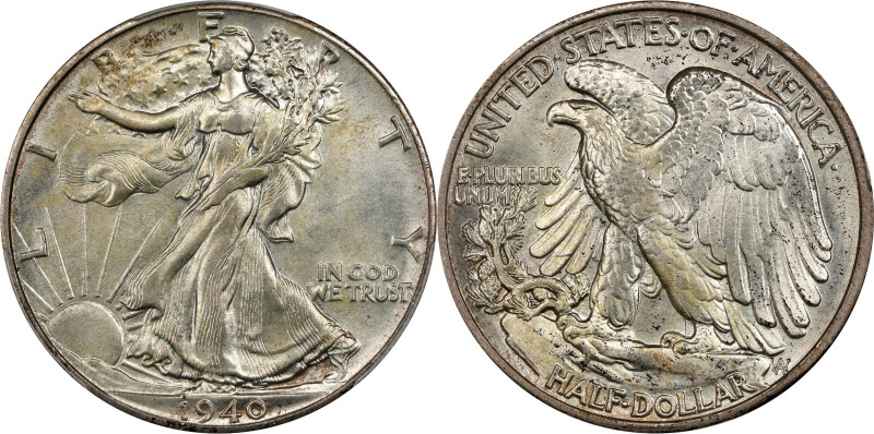 1940 Walking Liberty Half Dollar. MS-65 (PCGS).
PCGS# 6609. NGC ID: 24RZ.
From...