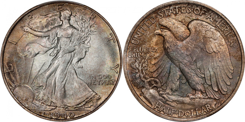 1940-S Walking Liberty Half Dollar. MS-66 (PCGS).
PCGS# 6610. NGC ID: 24S2.
Fr...