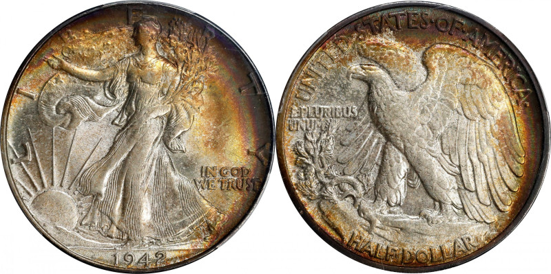 1942 Walking Liberty Half Dollar. MS-64 (PCGS).
PCGS# 6614. NGC ID: 24S6.

Es...