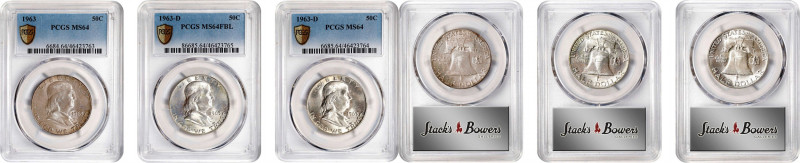 Lot of (3) Mint State 1963-Dated Franklin Half Dollars. (PCGS).
Included are: 1...