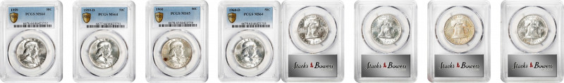 Lot of (4) Mint State Franklin Half Dollars. (PCGS).
Included are: 1959 MS-64; ...