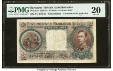 Barbados Government of Barbados 2 Dollars 1.12.1939 Pick 3b PMG Very Fine 20. The King George VI series of notes for Barbados are incredibly popular t...