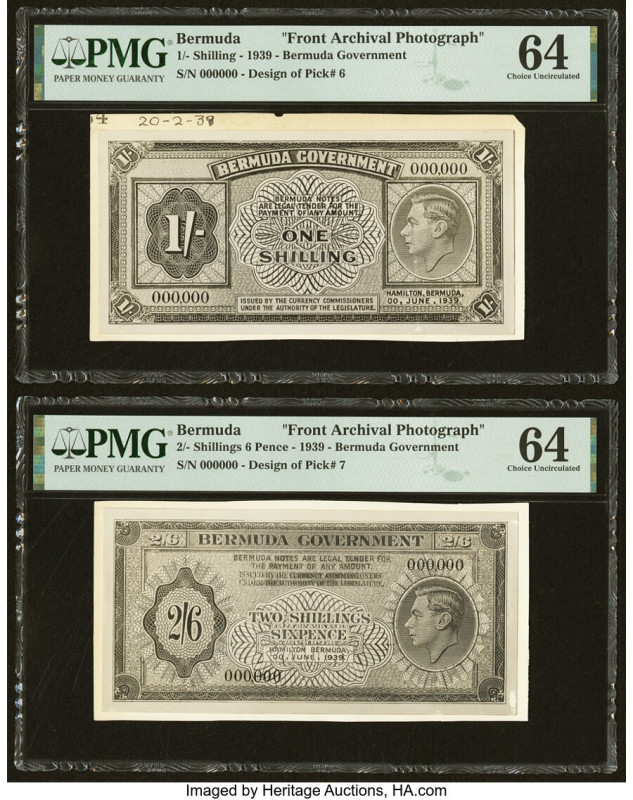 Bermuda Bermuda Government 1; 2 Shilling/s 1939 Design of Pick 6; 7 Two Front Ar...