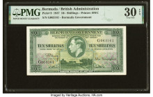 Bermuda Bermuda Government 10 Shillings 12.5.1937 Pick 9 PMG Very Fine 30 EPQ. The ill-fated green 10 Shillings is a widely desired Commonwealth type ...
