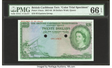 British Caribbean Territories Currency Board 20 Dollars ND (1957-64) Pick 11bcts Color Trial Specimen PMG Gem Uncirculated 66 EPQ. This compelling hig...