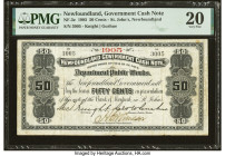 Canada Newfoundland Government Cash Note 50 Cents 1905 NF-3e PMG Very Fine 20. Although considered Canada for the sake of organization, Newfoundland w...