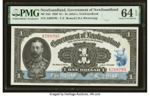 Canada St. John's, NF- Government of Newfoundland $1 2.1.1920 NF-12d PMG Choice Uncirculated 64 EPQ. Incredible and impressive originality is present ...