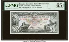 Canada Toronto, ON- Canadian Bank of Commerce $10 2.1.1935 Ch.# 75-18-06 PMG Gem Uncirculated 65 EPQ. Simply outstanding color and embossing are seen ...
