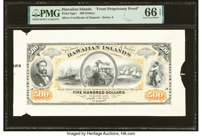 Hawaii Kingdom Of Hawaii, Department of Finance 500 Dollars ND (1879) Pick 5pp1 ...