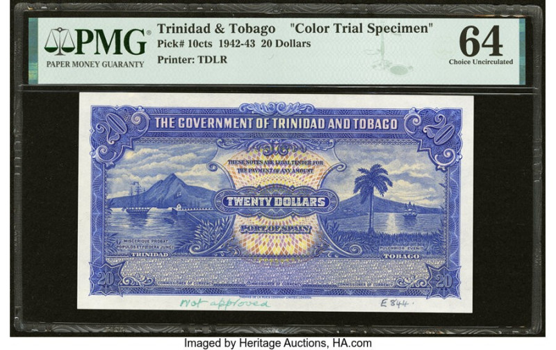 Trinidad & Tobago Government of Trinidad and Tobago 20 Dollars (1942-43) Pick 10...