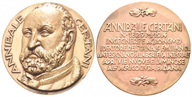 BOLOGNA
Annibale Certani (ingegnere e agronomo), 1829-1914. Medaglia opus B. Bo...