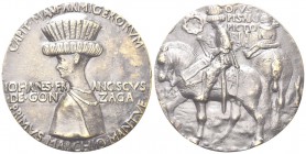 MANTOVA
Gianfrancesco I Gonzaga (Marchese di Mantova), 1395-1444. Medaglia opus Pisanello.
Æ gr. 260,0 mm 93,5
Dr. IOHANES FR - ANCISCVS / DE GON -...