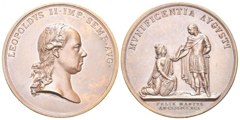 MANTOVA
Leopoldo II d’Asburgo Lorena Imperatore, 1790-1792. Medaglia 1791 opus ...
