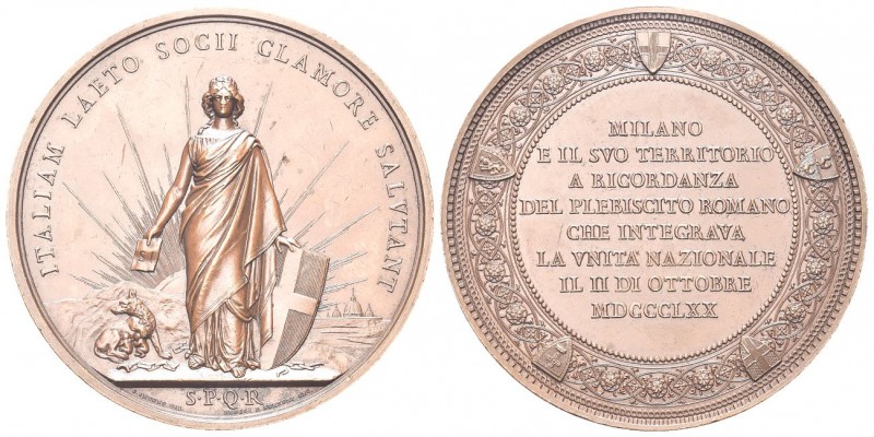 MILANO
Durante Vittorio Emanuele II, 1861-1878. Medaglia 1870 opus F. Broggi e ...
