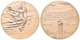 MILANO
Circolo Numismatico Milanese. Medaglia 1917 Mostra Italiana di Aereonautica opus G. Castiglioni.
Æ gr. 67,95 mm 55,5
Dr. La Vittoria seduta ...