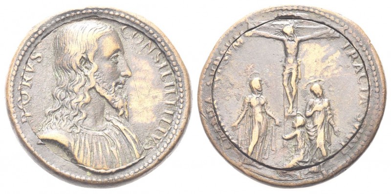 ROMA
Gesù Cristo, XVI secolo. Medaglia ca. 1565 opus G. Cavino.
Æ gr. 37,40 mm...
