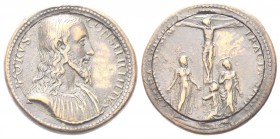 ROMA
Gesù Cristo, XVI secolo. Medaglia ca. 1565 opus G. Cavino.
Æ gr. 37,40 mm 37
Dr. PORVS - CONSILII FILIVS. Busto del Redentore a d. Rv. OMNIA S...