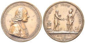 TRENTO
Cristoforo Migazzi (cardinale), 1714-1803. Medaglia 1761 opus Giuseppe Antonio Toda. 
Æ gr. 49,10 mm 50
Dr. CHRISTOPH S R E CARD A MIGAZZI A...
