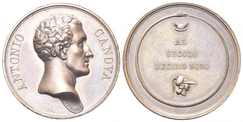 VENEZIA
Antonio Canova, 1757-1822. Medaglia 1822 opus F. Putinati.
Æ gr. 30,48...