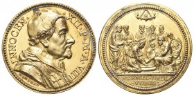 ROMA
Innocenzo XII (Antonio Pignatelli), 1691-1700. Medaglia 1699 a. VIII opus Hamerani.
Æ dorato gr. 15,71 mm 30
Dr. INNOCEN - XII P M A VIII. Bus...
