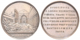 ROMA
Leone XII (Annibale Sermattei della Genga), 1823-1829. Medaglia straordinaria 1825 opus G. Girometti.
Æ gr. 64,13 mm 51
Dr. Le rovine della Ba...