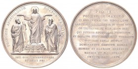 ROMA
Pio IX (Giovanni Maria Mastai Ferretti), 1846-1878. Medaglia opus C. Voigt.
Æ gr. 149,43 mm 71
Dr. PRINCEPS APOSTHOLORVM DOCTOR GENTIVM. Crist...
