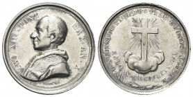 ROMA
Leone XIII (Vincenzo Gioacchino Luigi Pecci), 1878-1903. Medaglia 1888 a. X opus F. Bianchi.
Ag gr. 10,30 mm 30,8
Dr. LEO XIII - PONT MAX AN X...