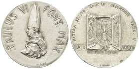 ROMA
Paolo VI (Giovanni Battista Montini), 1963-1978. Medaglia 1963 opus L. Scorzelli.
Ag gr. 38,00 mm 44
Dr. PAVLVS VI PONT MAX. Busto a s., con m...