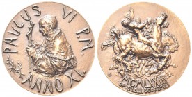 ROMA
Paolo VI (Giovanni Battista Montini), 1963-1978. Medaglia 1973 a. XI opus L. Scorzelli.
Æ gr. 40,07 mm 44
Dr. PAVLVS - VI P M. Busto a d., con...