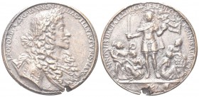AUSTRIA
Leopoldo I d’Asburgo, 1658-1705. Medaglia opus ignoto. 
Æ gr. 68,19 mm 67,8
Dr. LEOPOLDVS AVG PANNON - DAC ILLYR TVRC MAX. Busto laureato e...