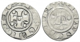 BOLOGNA
Repubblica, monetazione a nome di Enrico VI Imperatore, 1191-1336. Bolognino grosso.
Ag gr. 1,04
Dr. ENRICIIS. Le lettere I P R T disposte ...