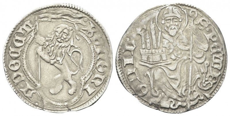 BOLOGNA
Monete Autonome, fine XV sec. Grossetto.
Ag gr. 1,61
Dr. BONONI - A D...