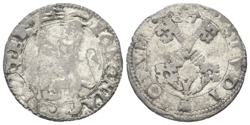 BOLOGNA
Anonime, sec. XVI. Bolognino.
Mi gr. 1,48
Dr. BONONIA - MATER. Leone ...