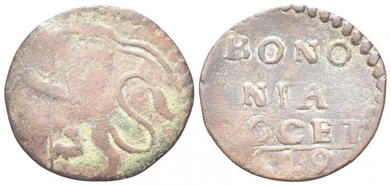 BOLOGNA
Innocenzo X (Giovanni Battista Pamphilj), 1644-1655. Quattrino 1649.
Æ...