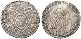 BOLOGNA
Pio VI (Giannangelo Braschi), 1775-1799. Paolo o Mezza Lira da 10 Bolognini 1781.
Ag gr. 2,51
Dr. PIVS VI - P M. Stemma ovale in cornice. R...