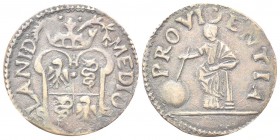 MILANO
Filippo II di Spagna Duca di Milano, 1556-1598. Parpagliola.
Ag gr. 1,96
Dr. MEDIO - LANI D. Stemma inquartato con aquila e la biscia; ai la...