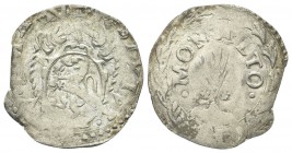 MONTALTO
Sisto V (Felice Peretti), 1585-1590. Baiocco.
Mi gr. 0,90
Dr. SIXTVS V P MA, Stemma ovale sormontato da triregno e chiavi decussate. Rv. M...