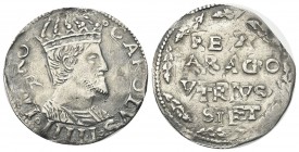 NAPOLI
Carlo V D’Asburgo, Re di Spagna, Sicilia, Napoli, 1516-1556, Imperatore, 1519-1556. Carlino.
Ag gr. 3,33
Dr. CAROLVS IIIII IM RO. Busto coro...