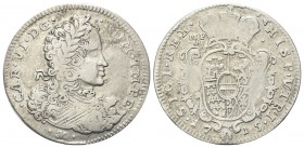 NAPOLI
Carlo III (poi VI) d’Asburgo, Re di Spagna e di Napoli 1707-1711, Imperatore d’Austria e re di Napoli, 1711-1734. Tarì 1715.
Ag gr. 4,15
Dr....