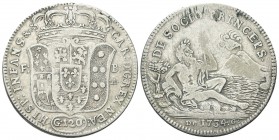 NAPOLI
Carlo di Borbone, 1734-1759. Piastra da 120 Grana 1734 - I Tipo.
Ag gr. 24,73
Dr. CAR D G REX NEAP - HISP INFANS &C. Stemma coronato; ai lat...