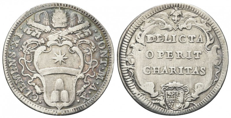 ROMA
Clemente XI (Gian Francesco Albani), 1700-1721. Giulio a. X.
Ag gr. 2,88 ...