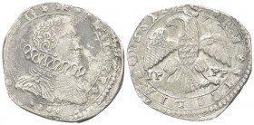 SICILIA
Filippo IV di Spagna, 1621-1665. 4 Tarì 1651.
Ag gr. 10,41
Dr.PHILIPP IIII D G. Busto corazzato a d., con alto collare. Rv. REX SICILIAE 16...