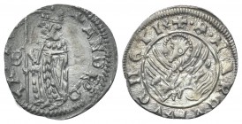 VENEZIA
Andrea Contarini Doge LX, 1368-1382. Soldino.
Ag gr. 0,49
Dr. ANDR9 - TAR DVX. Il Doge stante verso s., tiene vessillo; a s., B. Rv. S MARC...