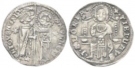 VENEZIA
Antonio Venier Doge LXII, 1382-1400. Grosso III Tipo.
Ag gr. 1,77
Dr. ANTO VENERIO - S M VENETI. S Marco, stante e frontale, porge il vessi...