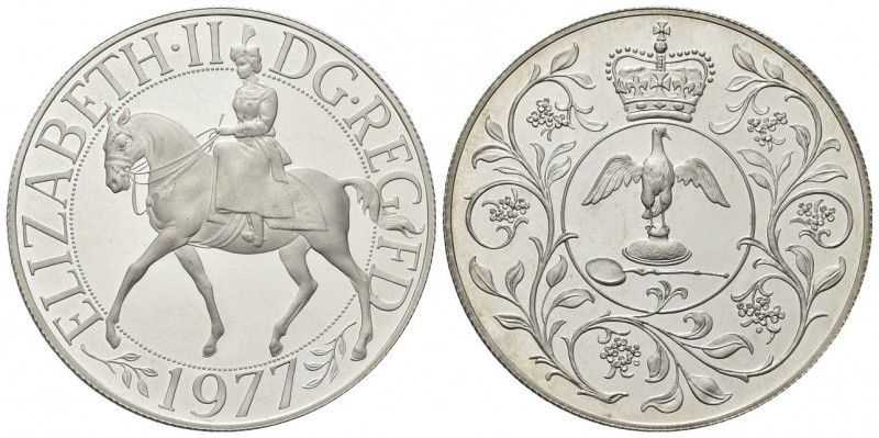 GRAN BRETAGNA
Elisabetta II, dal 1952. Moneta da 25 pence 1977, Giubileo d’Arge...