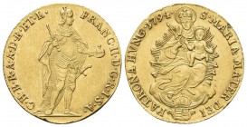 UNGHERIA
Francesco II d'Asburgo Imperatore del Sacro Romano Impero 1792-1806. Ducato 1794.
Au gr. 3,38
Dr. L’imperatore, coronato, stante verso d.,...