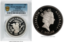 Elizabeth II silver Proof "Kookaburra" Dollar (1 oz) 1993-(American Eagle) PR68 Deep Cameo PCGS, Mintage: 500. A rarer issue with an American Eagle pr...