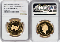 Elizabeth II gold Proof "Nugget" 100 Dollars (1 oz) 1986-P PR69 Ultra Cameo NGC, Perth mint, KM92. Mintage: 15,000. HID09801242017 © 2022 Heritage Auc...